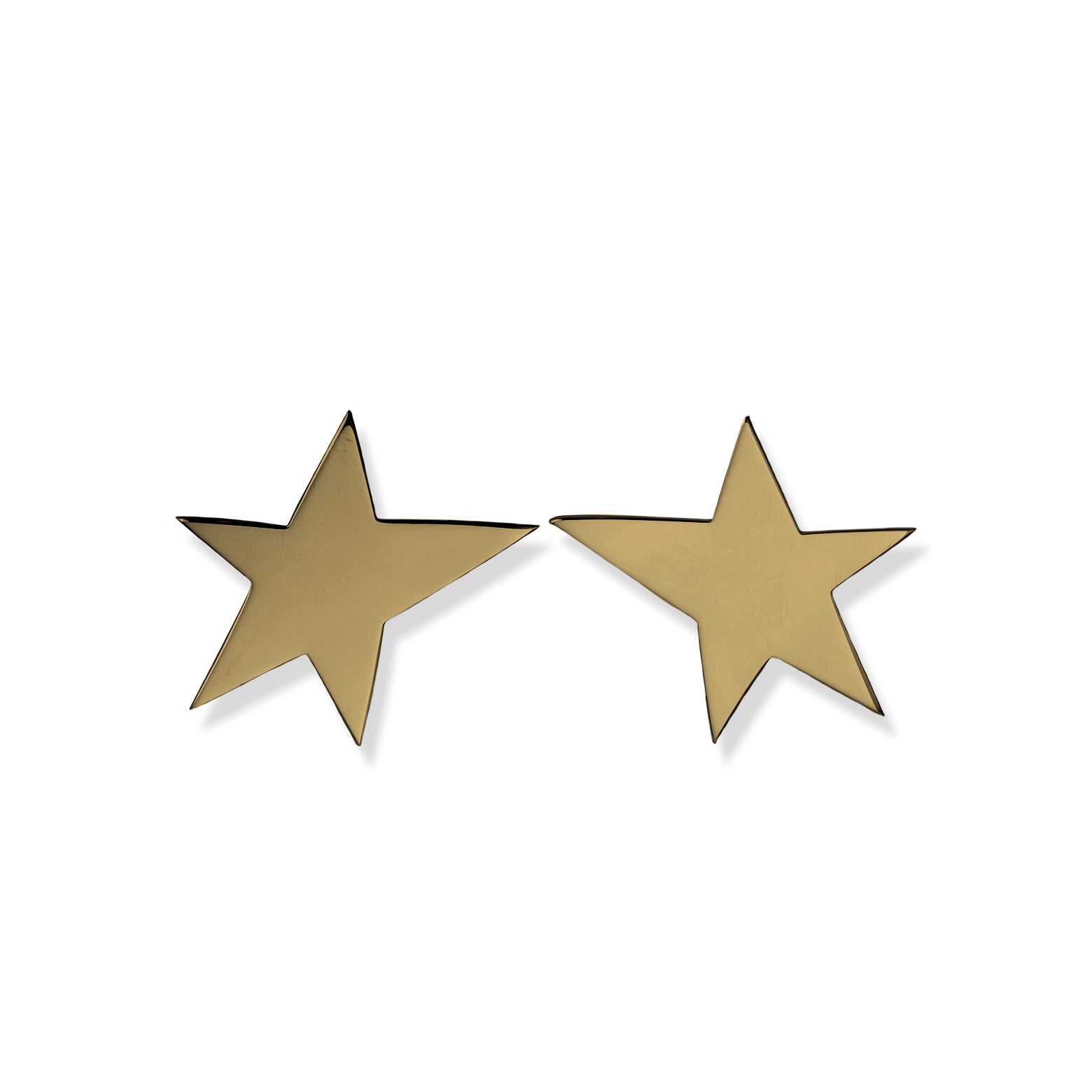Kelly Woodcroft yellow gold star shaped earrings are made in Brisbane.